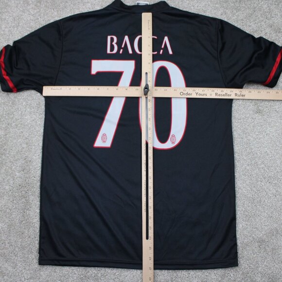 AC Milan Bacca #70 Jersey Shirt Mens Medium Official Licensed Red/Black S/S - Picture 11 of 14